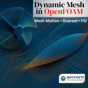 course image of the dynamic mesh in openfoam
