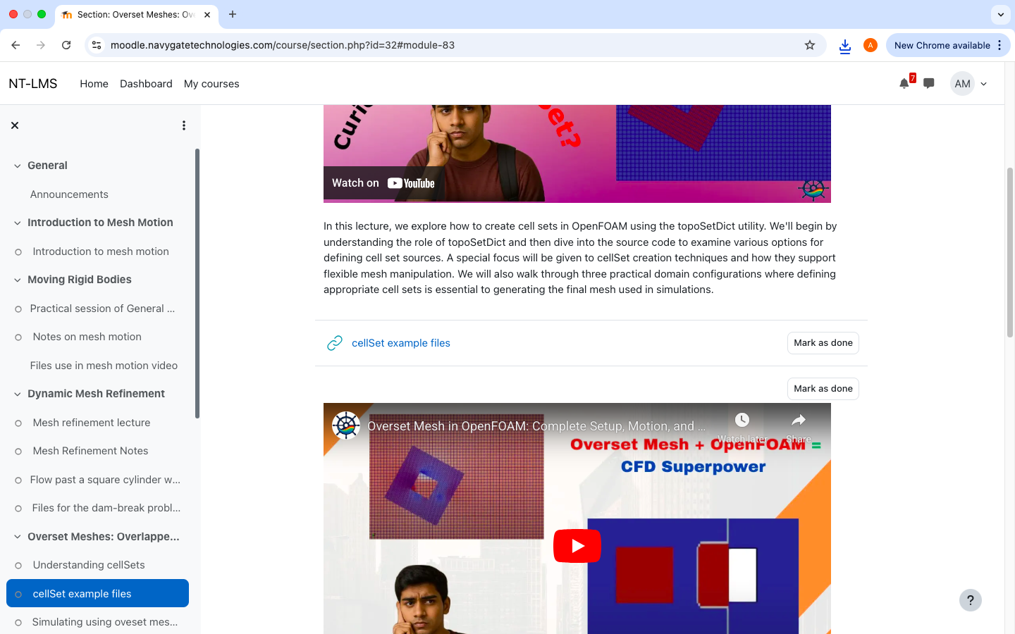 image of the section in overset meshing